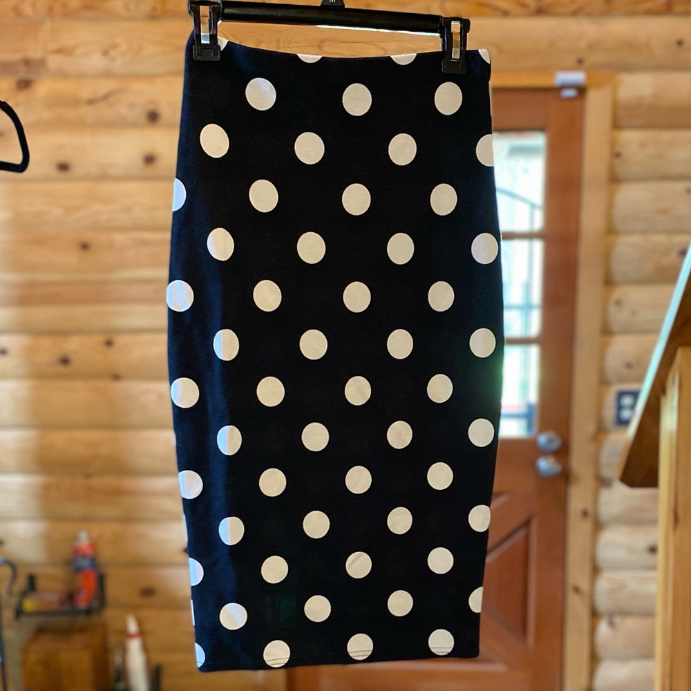 Polka Dot midi skirt
